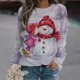 thumbnail image 3 of Abrigo con capucha holgado de cuello redondo para mujer de comercio exterior navideño, 3 of 5