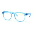 thumbnail image 1 of Kids Round Horn Rim Blue Light Blocking Computer Glasses Blue, 1 of 4