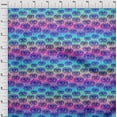 thumbnail image 4 of oneOone Georgette Viscose Turquoise Blue Fabric Conversational Eye Sewing Craft Projects Fabric Prints By Yard 42 Inch Wide, 4 of 4