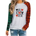 thumbnail image 2 of Nouveaux Hauts pour Femmes 2023 Mode Grande Taille Col Rond Manches Longues T-Shirt Automne Imprimé Blouse Ample Hauts Manches Longues pour Femmes, 2 of 5
