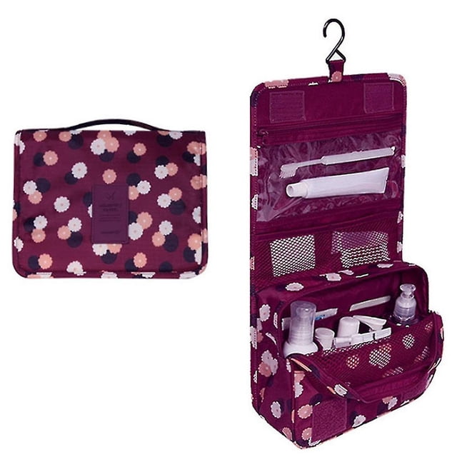 Bolsas de almacenamiento de viaje portátiles, múltiples bolsillos, gran capacidad, bolsas de artículos de tocador plegables, organizador para exteriores o para el hogar, bolsas de cosméticos de