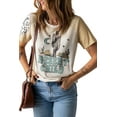 thumbnail image 7 of Khaki DESERT CHILD Cactus Graphic Print Short Sleeve T Shirt, 7 of 7