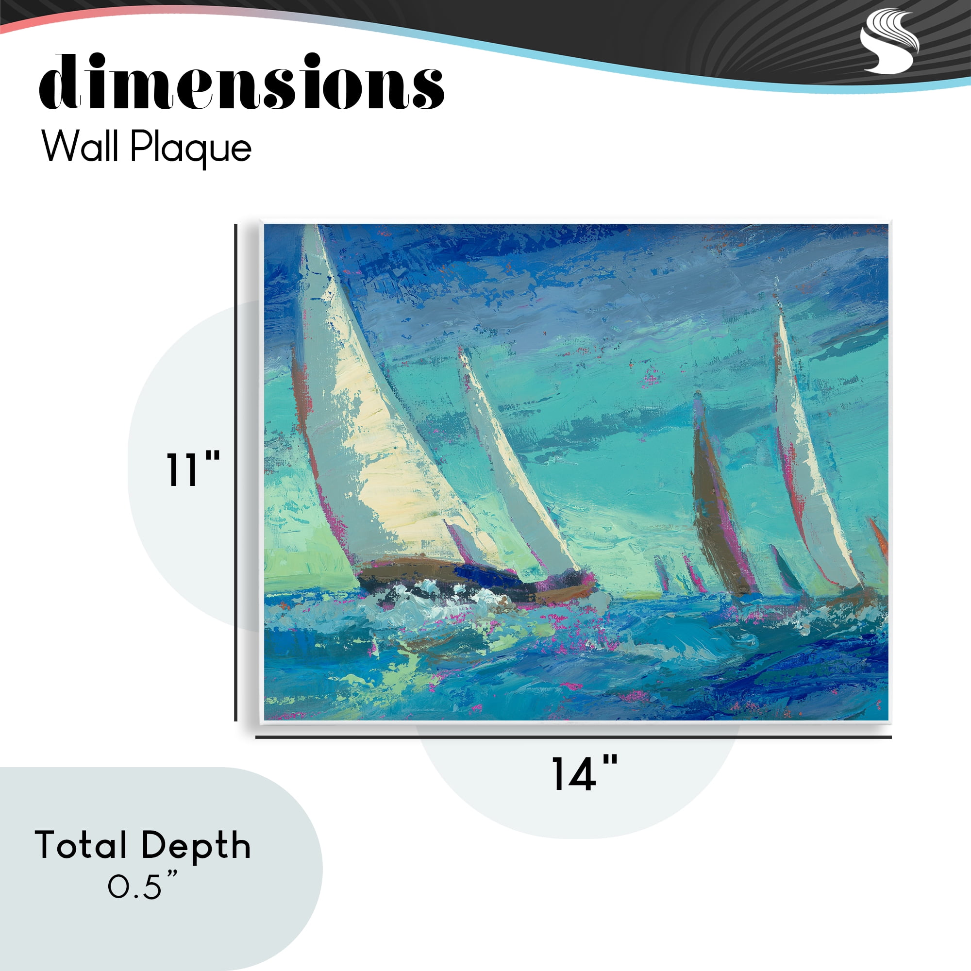 Stupell Industries Abstract Expression Regatta Wall Plaque Art, design by Beth A. Forst