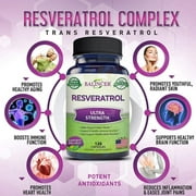 Balincer 100% Natural Resveratrol - 1000mg Per Serving Max Strength (60/120 Capsules) Antioxidant Supplement, Trans-Resveratrol Pills for Heart Health & Pure, Trans Resveratrol & Polyphenols