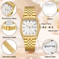 thumbnail image 5 of SKMEI Watch for Women Quartz Rectangular Fashion Watches Waterproof Easy to Read Ladies Wrist Watches Stainless Steel Womens Watch, 5 of 9