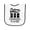White and Navy, variant on Inktastic Future Dominoes Player Game Baby Terry Cloth Bib