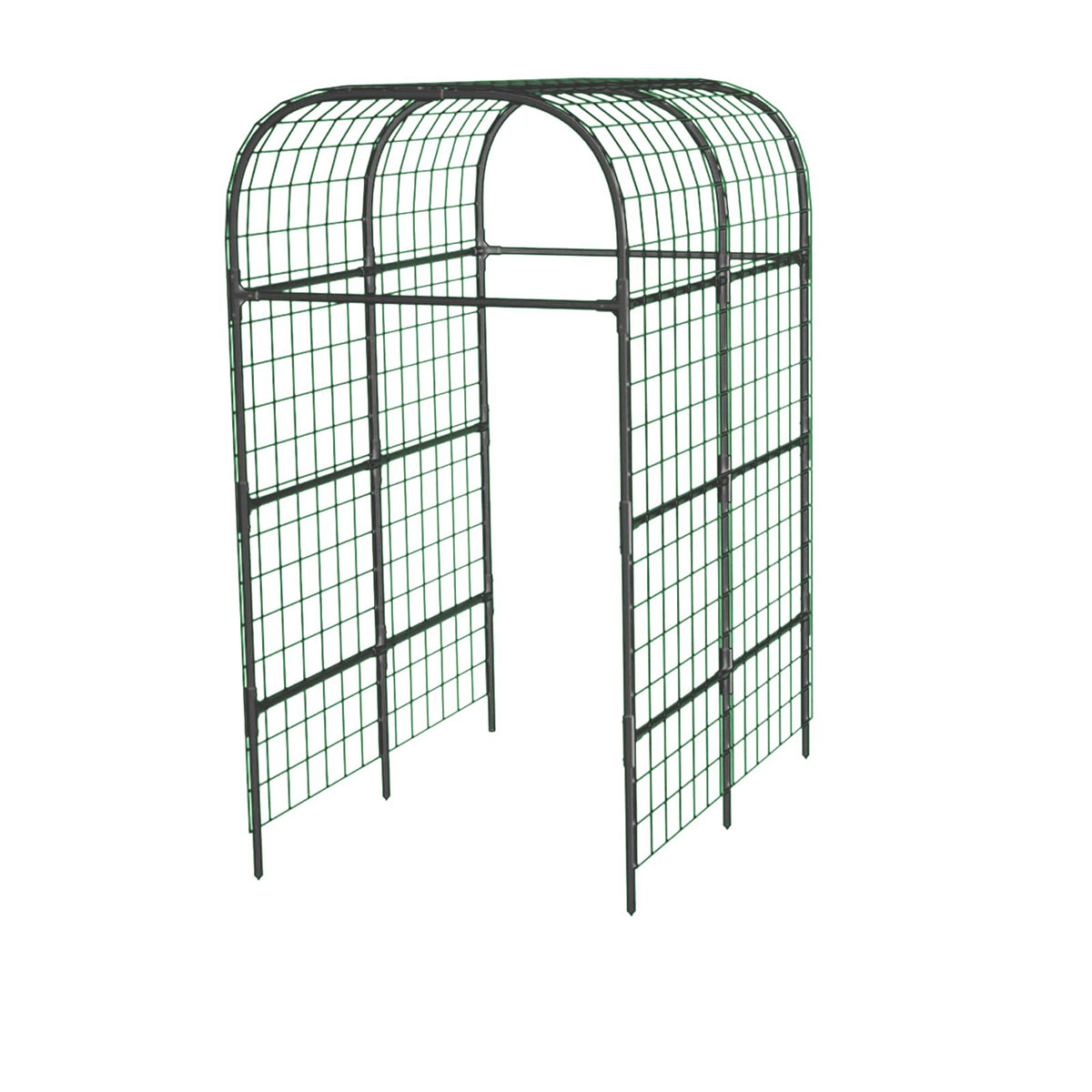 Ataucjin Garden Arch Trellis, 7.3Ft Metal Cucumber Trellis for Raised Bed with Plastic Connectors, Plant Support for Climbing Vegetables