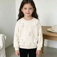 thumbnail image 2 of TOWED22 Girl's Y2k Sweatshirt Crew Neck Drop Shoulder Long Sleeve Cute Pullover Tops,6-12 M, 2 of 6