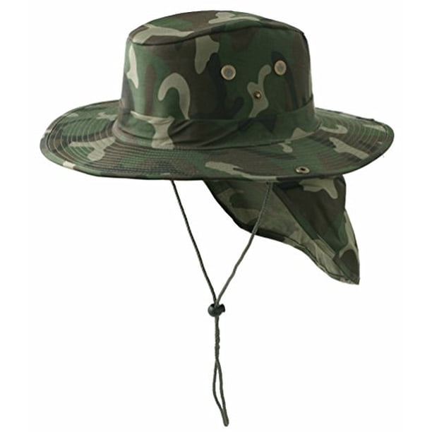 Casquette Bucket Camouflage Avec Lanière De Maintien - Style Décontracté Et Pratique
