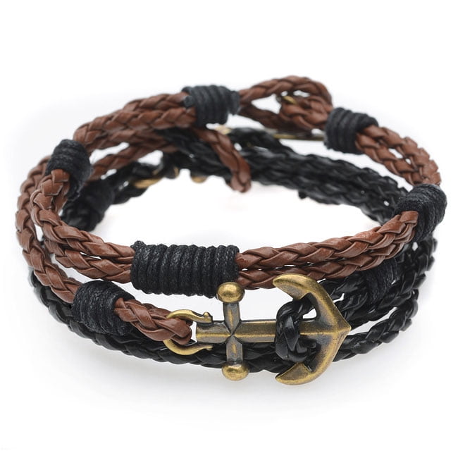 Light Brown Wax Cord Woven Bracelet