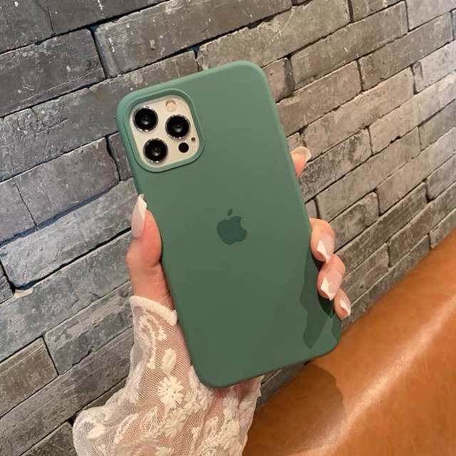 Líquido de lujo suave silicona teléfono caso para iPhone 11 Pro Max 11Pro caramelo color sólido protección completa contraportada BAP3