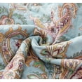 thumbnail image 3 of DaDa Bedding Bohemian Burgundy Red Velvet Trim Floral Paisley Patchwork Cotton Bedspread Set (JHW-868), 3 of 11