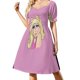 thumbnail image 1 of Vestido de manga corta Madame Piggy para mujer, ropa estética, vestido de verano para mujer., 1 of 7