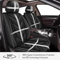 thumbnail image 5 of Car Seat Covers Fit for Infiniti QX30 2017-2019,Anti-Slip Faux Leather Waterproof Breathable Fast Install Scratch Resistant Black,Full Set(2 Row 5 Seats), 5 of 10