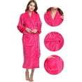 thumbnail image 4 of HEARTNICE Womens Fleece Robes, Plush Long Bathrobe Soft Warm Robes,(Rose,2XL-3XL), 4 of 5