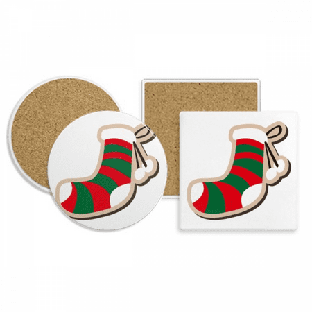 

mas Sock Cartoon Festival Coaster Cup Mug Holder Absorbent Stone Cork Base Set