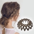 thumbnail image 2 of Garras de nido de pájaro de moda para mujeres, 1 pieza, marrón, 2 of 5