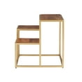 thumbnail image 4 of Powell Camrose Modern 3-Tier Plant Stand, Gold/Natural, 4 of 8
