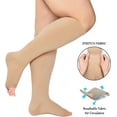 thumbnail image 4 of Wukang 20-30 mmHg Plus Size Knee High Toeless Compression Stockings Wide Calf Compression Socks for Woman Men, 4 of 7