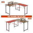 Lshaped computer desk, industrial corner game table, office writing