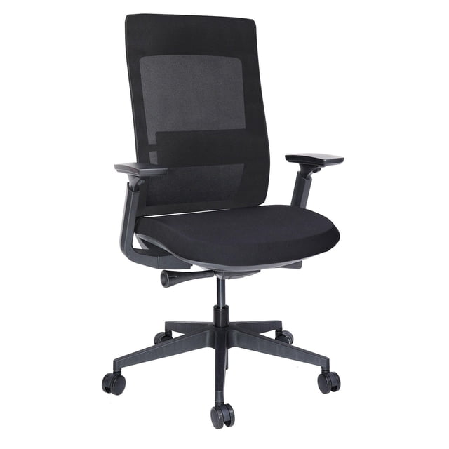 Offiho Silla Ejecutiva para Oficina Ergonomica Reclinables con Altura Ajustable y Soporte Lumbar, Modelo Quo Negro