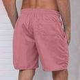 thumbnail image 4 of Rloper-Lop Men's Summer Beach Shorts Lightweight Elastic Waist Drawstring Shorts Casual Vacation Outdoor Shorts Chino Golf Pants with Pockets Pink L, 4 of 4