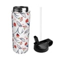 thumbnail image 2 of Yiaed Tulips Flowers Print Water Bottle with Straw Lid, Stainless Steel Double Wall Insulated Water Bottle | Leak-Proof and Spill-Proof Water Bottle, 2 of 8