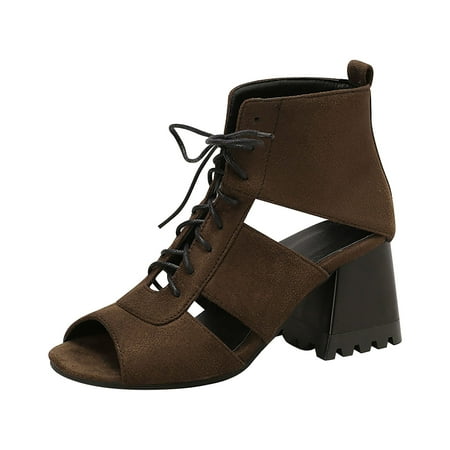 

LUOGENLI Female Trendy Wedge Sandals for Women 2024 Summer Women Bohemian Canvas Lace up Sandals Thick Soled Ethnic Style Wedge Shoes Sandals Women Wedge Tan