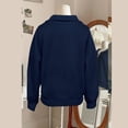 thumbnail image 4 of MEZZALL Women Sweatshirts Solid Color Long Sleeve Half Zip Lapel Collar Pullover Casual Loose Fit Outerwear Tops Autumn Winter Fashion Comfortable Soft Basic Daily Outdoor Cozy Travel, 4 of 7