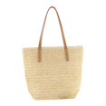 thumbnail image 1 of Straw Beach Bags Tote Bag Handwoven Shoulder Bags Purse , Beige, 1 of 7