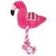 thumbnail image 1 of Juguete de cuerda con chirrido para mascotas, peluche de pana con forma de flamenco, juguete interactivo de peluche limpio con dientes (rosa), 1 of 6