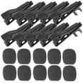 thumbnail image 1 of 10pcs Microphone Lapel Tie Clip Universal Mini Lapel Lavalier Microphone Mic Clip Iron Clip With 10pcs Covers, 1 of 2