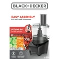 BLACK+DECKER Easy Assembly 8Cup Food Processor, Black, FP4200B