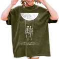 thumbnail image 1 of Blusa de manga corta de verano con estampado divertido vintage para mujer Pompotops hfajkhk132681, 1 of 7