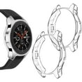 thumbnail image 1 of Compatible Samsung Galaxy Watch 46mm Case 2018 ( for SM-R805 and SM-R800 and Gear S3 Frontier SM-R760 ) , (2 Packs) Soft TPU Smart Shockproof Case Cover Bumper Protector(Clear), 1 of 7