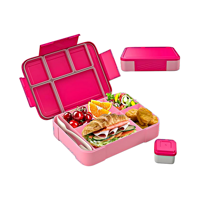 Inu, Bento Lunch Box for Kids Meals, Food Section with Cutlery