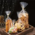 thumbnail image 2 of Dsseng 100-Pack Clear Plastic Gift Bags - Multipurpose Poly Packaging Bags for Candies  Chocolates  Treats - Water-resistant with Tie Closure - One-Time Use - Perfect for Parties  Wedding, 2 of 7