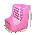 thumbnail image 3 of SeekLGTRabbit Hay Feeder and Food Bowl 2 in 1 Cage Mounted Small Animal Feeder with Stainless Steel Edge for Guinea Pigs and Chinchillas, 3 of 4