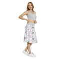 thumbnail image 4 of Women's Nautical Chest Magnifying Glass A-line Printed Skirt Casual Wear, XL, Indigo Coral Blue, by Ambesonne, 4 of 6