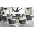 thumbnail image 3 of American Eagle Furniture Velvet Accent Chair in Gray, 3 of 3