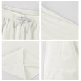 thumbnail image 4 of Zimjoy Men's Corduroy Shorts Loose Elastic Drawstring Bermuda Soft Knee Length Summer Shorts with Large Pockets, White 3XL, 4 of 5