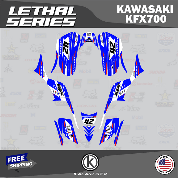 Kalair GFX Graphics Kit for Kawasaki ATV KFX 700 (2004-2009) Lethal Series