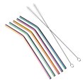 thumbnail image 2 of Non-toxic Reusable Stainless Steel Metal Straight Cruved Drinking Straws Set with Cleaning Brush For Smoothie Drink Shakes Tumblers Coffee Juice Cold Beverage, 2 of 6