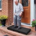thumbnail image 4 of Outdoor Steps 3.5'' Height, Wooden Step Platform 35” Length, Step Stool with Non Slip Pads, Wooden Platform, Step for Outside, Wooden Platform for Bathroom, Kitchen, Bed(Walnut), 4 of 12
