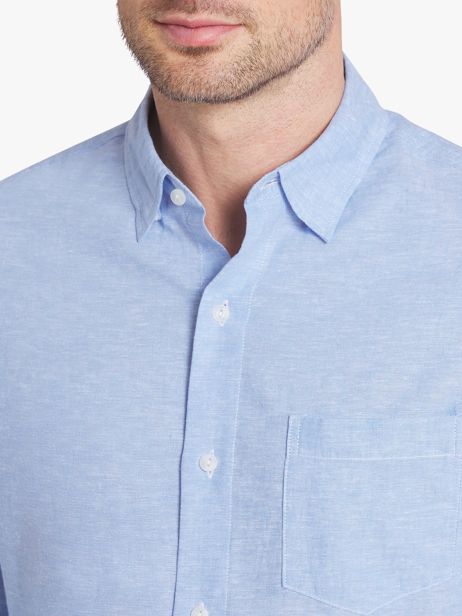 Chaps Men's & Big Men's Long Sleeve Linen Shirt, Sizes S-3XL