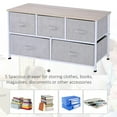thumbnail image 2 of Demi Bonn 5-Drawer Dresser, Fabric Storage Tower for Bedroom, Hallway, Entryway, Closet, Steel Frame, Wood Top, Easy Pull Handle, Gray, 2 of 10