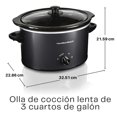 thumbnail image 2 of Olla de Cocción Lenta Hamilton Beach 3 Qt con 3 Niveles de Temperatura 155W Reacondicionado, 2 of 8