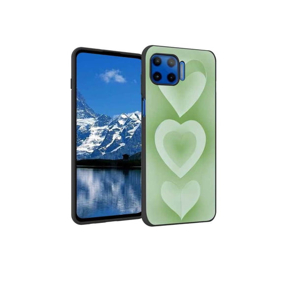 Compatible with Moto One 5G UW Phone Case, Love-Heart66 Case Men Women, Flexible Silicone Shockproof Case for Moto One 5G UW