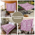 thumbnail image 6 of Pink Boho Tapestry for Bedroom Wall Hanging Tapestry, Ethnic Tribal Floral Abstract Art Aesthetics Ceiling Backdrop Tapestries Poster Blanket Wall Decor for Teens Room Living Room Dorm 55" x 73", 6 of 8