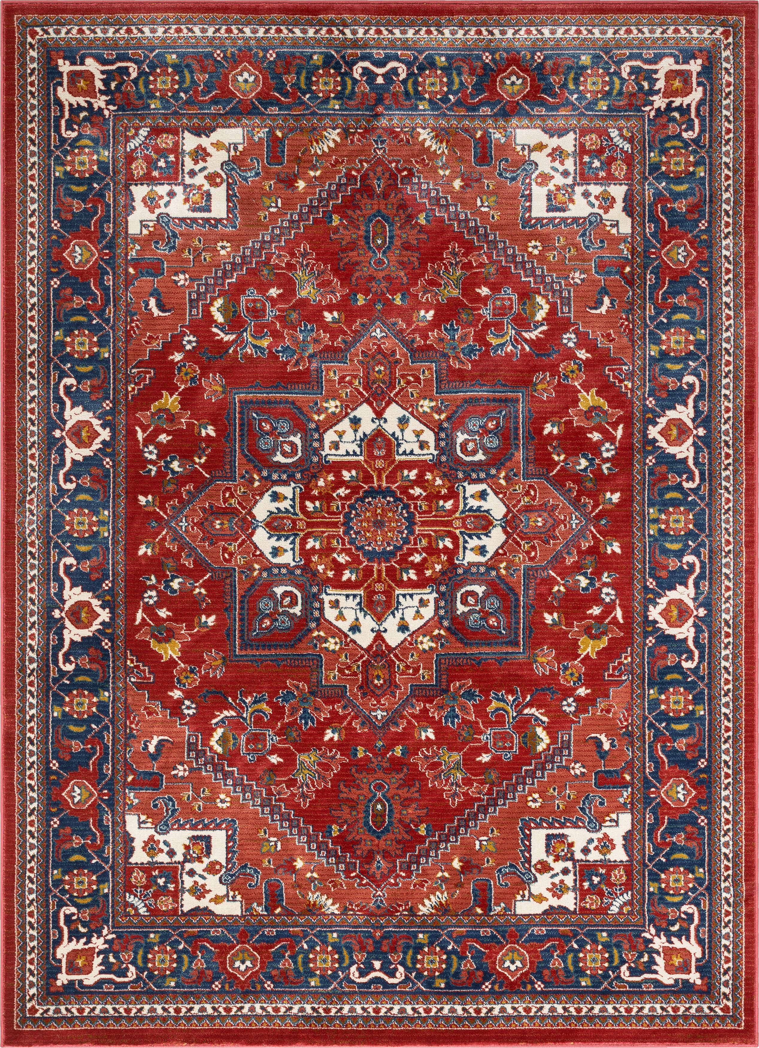 Well Woven TU-90-5 Tulsa Jackie Crimson Traditional Medallion Area Rug - 5 ft. 3 in. x 7 ft. 3 in.